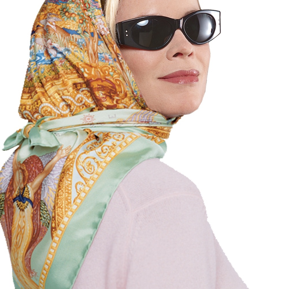 'Creation of the Birds' Silk Twill Scarf